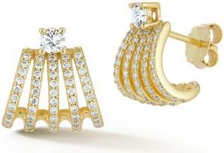 Glaze Jewelry Moissanite Huggie Stud Earrings in Gold at Nordstrom Rack