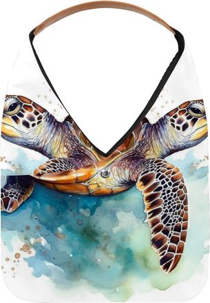 Generic Sea Turtle Reusable Lightweight Grocery Bags - Foldable Into Compact Pouch, Washable & Sturdy, Multipurpose for Shopping and Travel