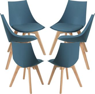 Regalos Miguel Regalos Miguel - Packs Sillas Comedor - Pack 6 Sillas Blok - Verde Azulado