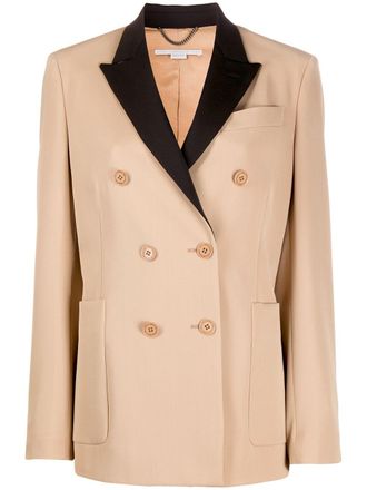Stella McCartney Jack met dubbele rij knopen - Beige