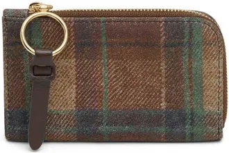 Aim&eacute;e Moxy Snake Embossed Leather Slim Wallet in Urban Plaid at Nordstrom