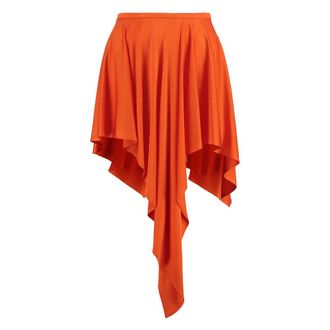Stella McCartney Stella McCartney, Short Skirts, female, Orange, Size: S Asymmetric Skirt
