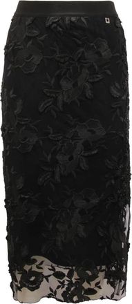 Twinset Gonna Wo Tulle Rok - Dames - Midirokken - Zwart - S - Tule - Rokken