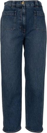 Elisabetta Franchi Straight Jeans - Dames - Regular Fit Jeans - Blauw - W28 - Katoen - Jeans