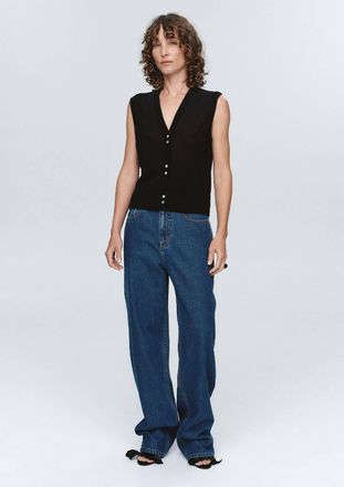 Marle Foundations V Neck Vest In Black