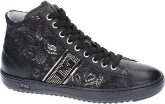 Nero Giardini High Sneaker - Dames - Sneakers - Zwart - 35 EU - Leer - Schoenen