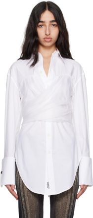 ワンピース Alexander Wang PULLED SHIRT DRESS WITH BACK CUMMERBUND Alexander Wang ALEXANDER WANG PULLED SHIRT DRESS WITH BACK