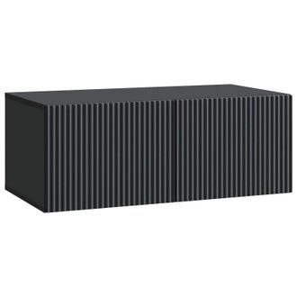 vidaXL Mueble Para Tv De Pared Negro 78,5 X 41 X 30 Cm Vidaxl