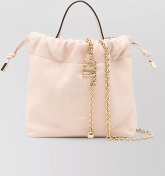 Chlo&eacute; icons leather bucket bag chain strap handle