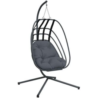 vidaXL Vidaxl - Hanging Egg Chair with Stand Anthracite Steel