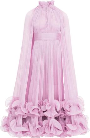 Ana Radu Abito in stile mantella plissettato - Rosa