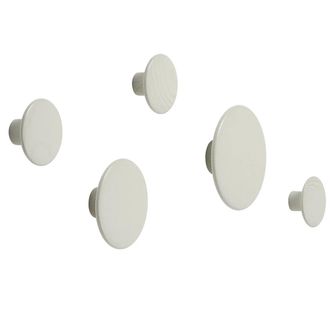 MUUTO Wandhaken The Dots 5er-Set, off-white
