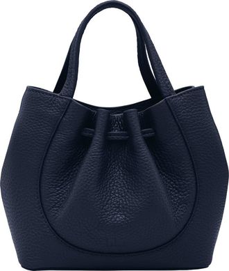 Behno Katrina Mini Leather Tote in Navy at Nordstrom