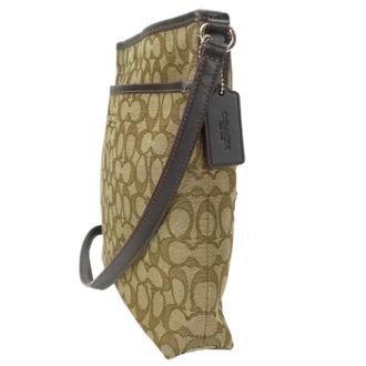 Coach Pre-owned Cross Body Bags, female, Beige, Size: ONE SIZE Pre-owned Canvas Shoulder Bag