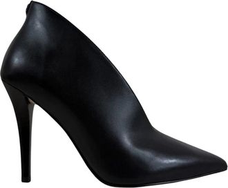 Michael Kors Tonya Hoge Pomp - Dames - Pumps - Zwart - 40 EU - Leer - Schoenen