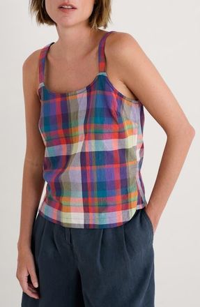 Seasalt Cornwall Hares Tail Relaxed Organic Cotton Tank in Florabunda Multi Damson at Nordstrom, Size 14 Us
