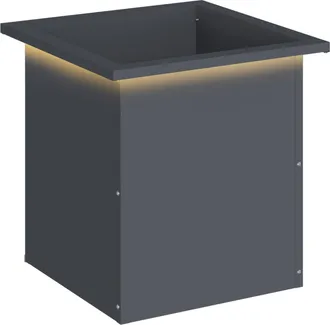vidaXL Jardinera Para Jard&iacute;n Con Luces Led Antracita 40 X 40 X 40 Cm Vidaxl