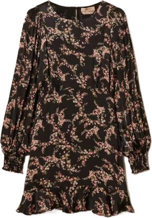 Twin-Set Short Black Floral Day Dress