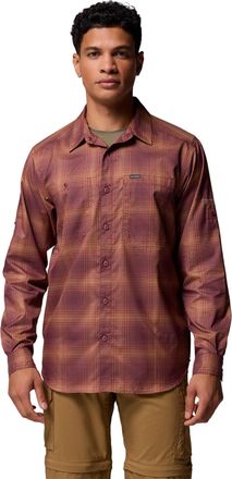 Columbia Mens Silver Ridge Utility Lite Plaid Long Sleeve, Spice Ridge Ombre, Large