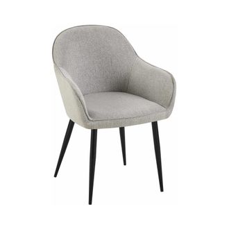 Clp Silla con patas de metal y asiento en Tela Gris