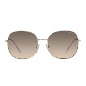 Vogue Round Metal Sunglasses Brown Gradient