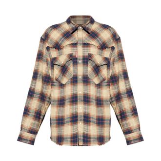 Dsquared2 Overhemden, Heren, Veelkleurig, S, Katoen, Camisa Farmer Natural Cuadros