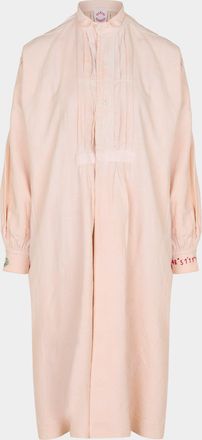 Kilometre Paris The Olive Tree Hand-Embroidered Linen Dress One Size