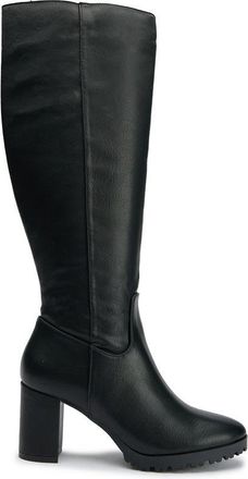 V.Gan Womens Vegan Edamame Knee High Boots - Black - Size UK 7