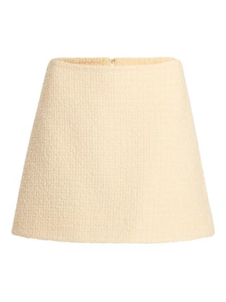Patou tweed A-line mini skirt - women - RWS Virgin Wool/Viscose - 40 - Yellow