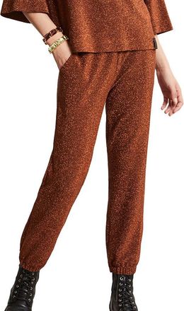 ottod'Ame Viscose Trousers With Lurex in Metallic Rust at Nordstrom, Size X-Large It