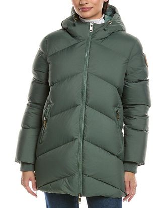 Scotch & Soda Fallon Boxy Inverted Chevron Quilted Coat