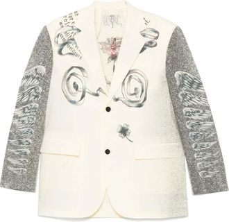 Jean Paul Gaultier Blazer con motivo tattoo - Toni neutri