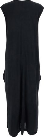 Toteme Womens Long Jersey Dress Tie-Waist Black