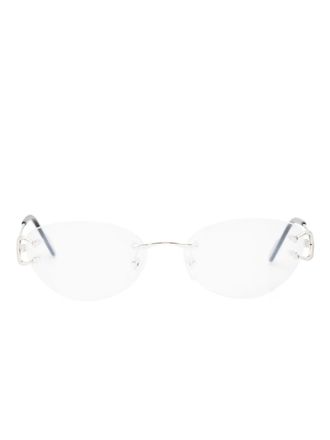 Cartier Occhiali C D&egrave;cor cat-eye - Argento