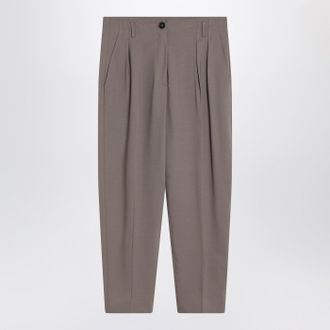 Erika Cavallini Semi Couture Dove Coloured Wool Blend Trousers