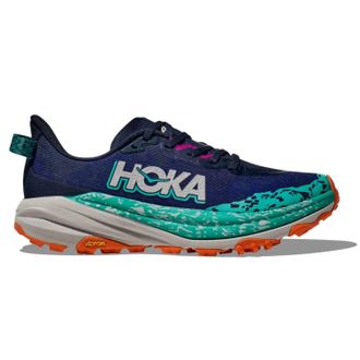 Hoka One One Womens Speedgoat 6 Trail Running Shoes In Varsity Navy/ Meteor