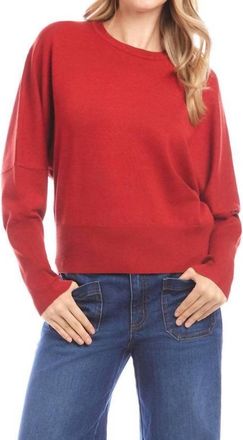 Karen Kane Dolman Sleeve Sweater In Tomato