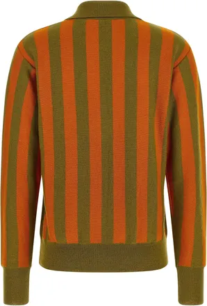 Alberto Biani Striped Cashmere Sweater - Olive