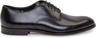 Doucal's Black Leather Lace-up Shoes
