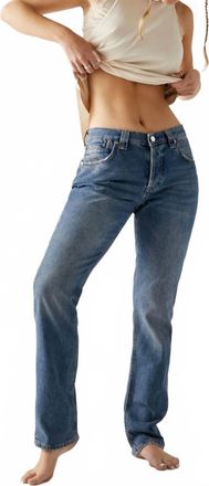Free People Curvy Siren Low Rise Straight Jeans In Vixen