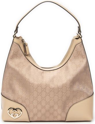 Gucci Pre-owned Womens Medium Lovely Heart Hobo Shoulder Bag - Pink - One Size