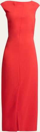 Proenza Schouler Damea Cap-Sleeve Matte Crepe Maxi Dress