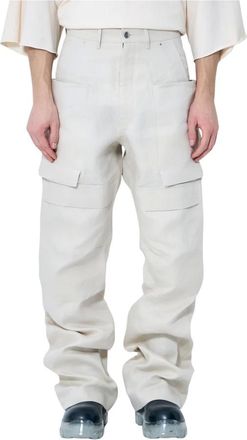 Rick Owens Heren, Broeken, Beige, Maat: W30 Linnen