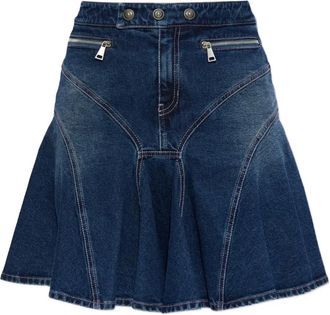 Versace Jeans Couture Minigonna con zip - Blu