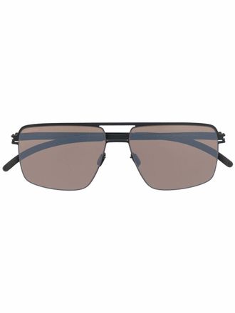 Mykita Joshua zonnebril met rechthoekig montuur - Zwart