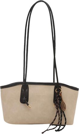 Generic PU Leather Shoulder Bag Retro Lady Handbag Large Purse for Women Travel (White)