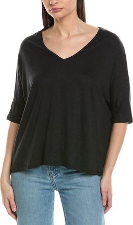 Majestic Filatures Stretch Linen-Blend Oversized T-Shirt