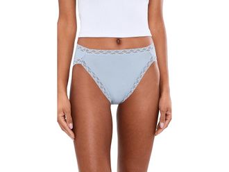 Natori Bliss French Cut 3-Pack Womens Underwear Violet Tulip/Light Mocha/Blue Mist : M (Womens 10-12), Cotton/Lace/Lycra