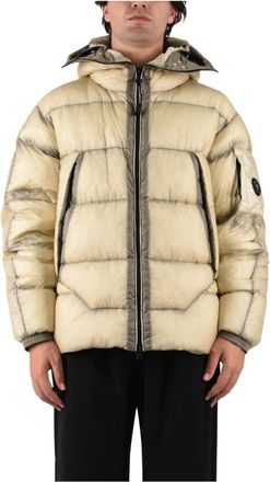 C.P. Company C.p. Company - D.d. Shell Explorer Lens Medium donsjack - Heren - Jassen - Beige - Maat: L Polyamide