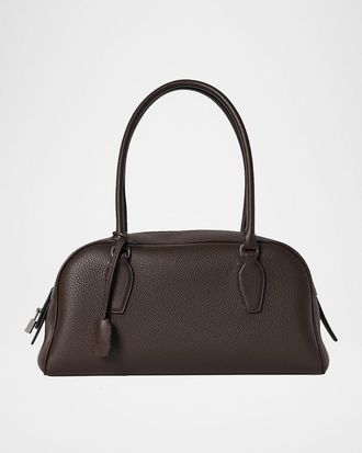 The Row India East-West Shoulder Bag in Grain Leather